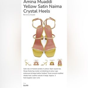 Amina Muaddi Satin Crystal Heels